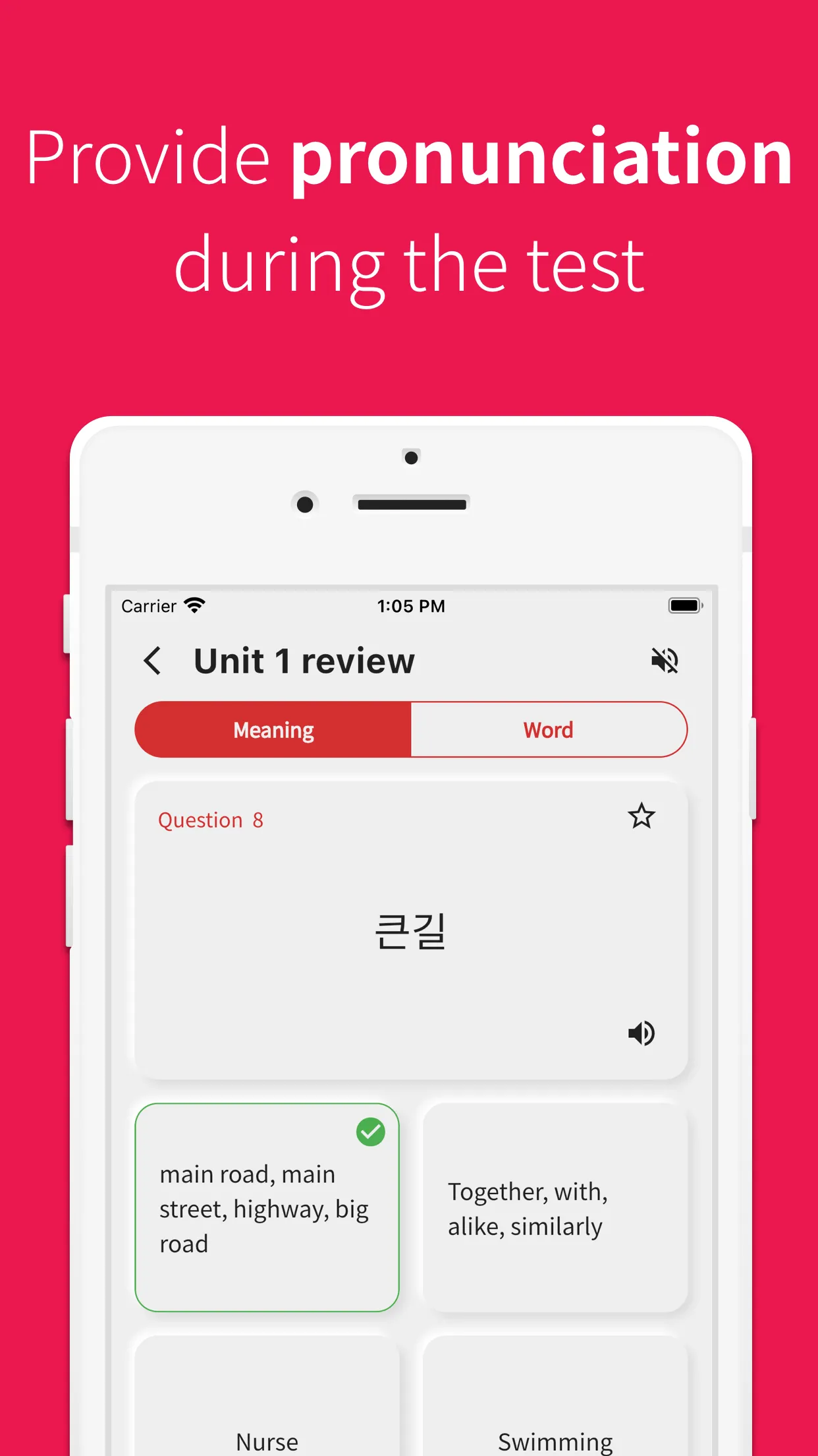 Korean vocabulary, TOPIK words | Indus Appstore | Screenshot