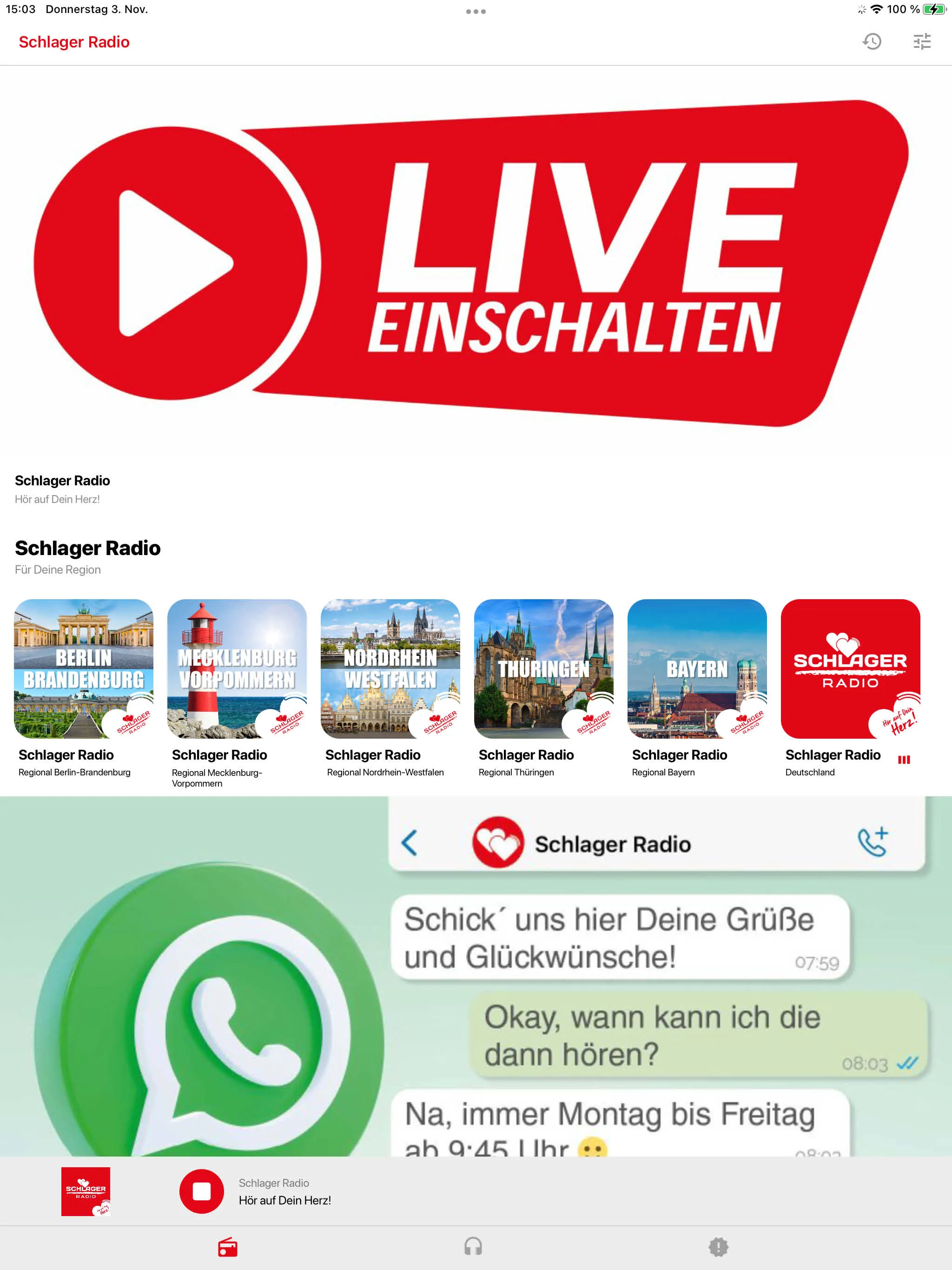 Schlager Radio (Original) | Indus Appstore | Screenshot