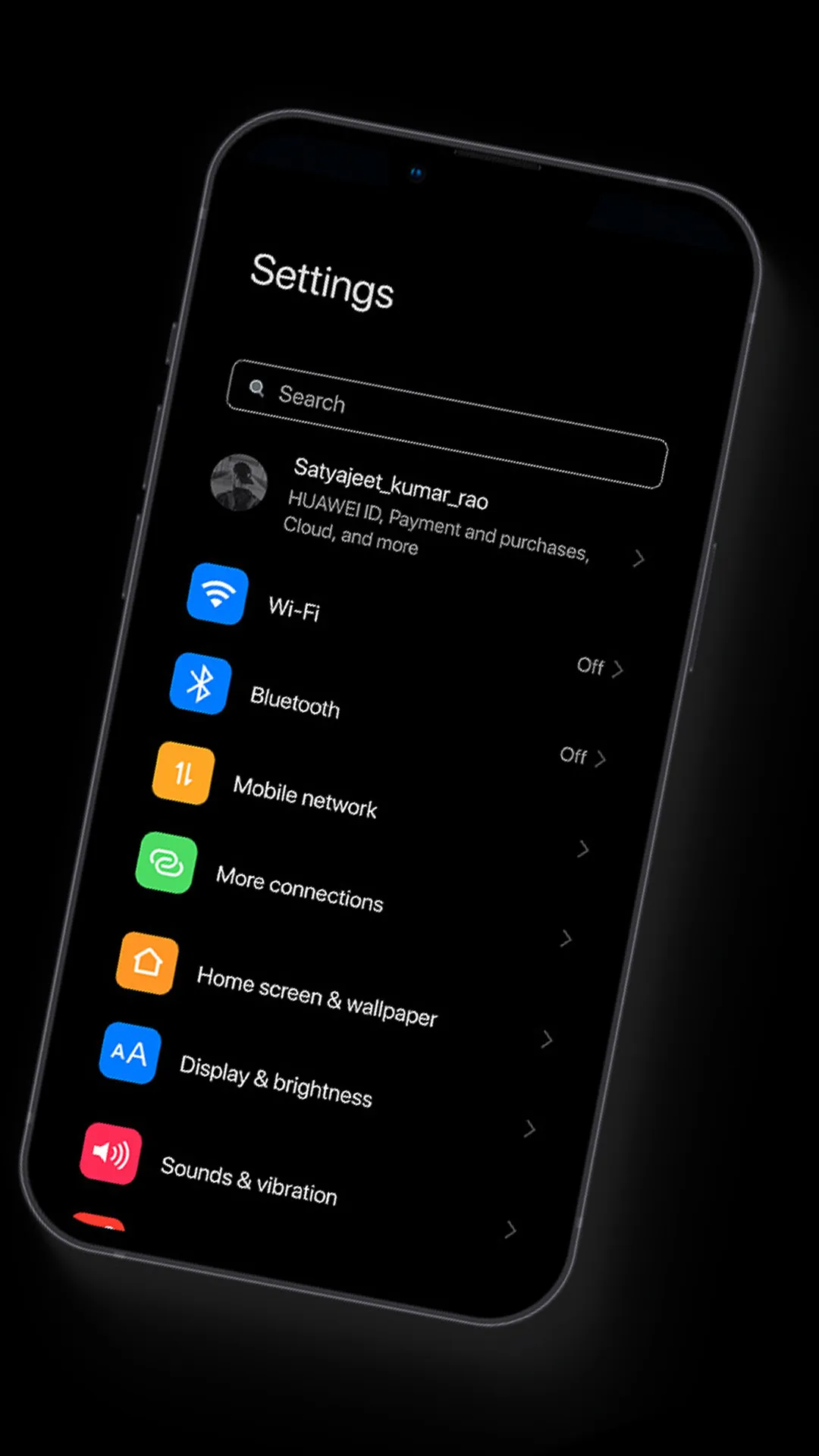 OS 16 Dark EMUI/Magic UI Theme | Indus Appstore | Screenshot