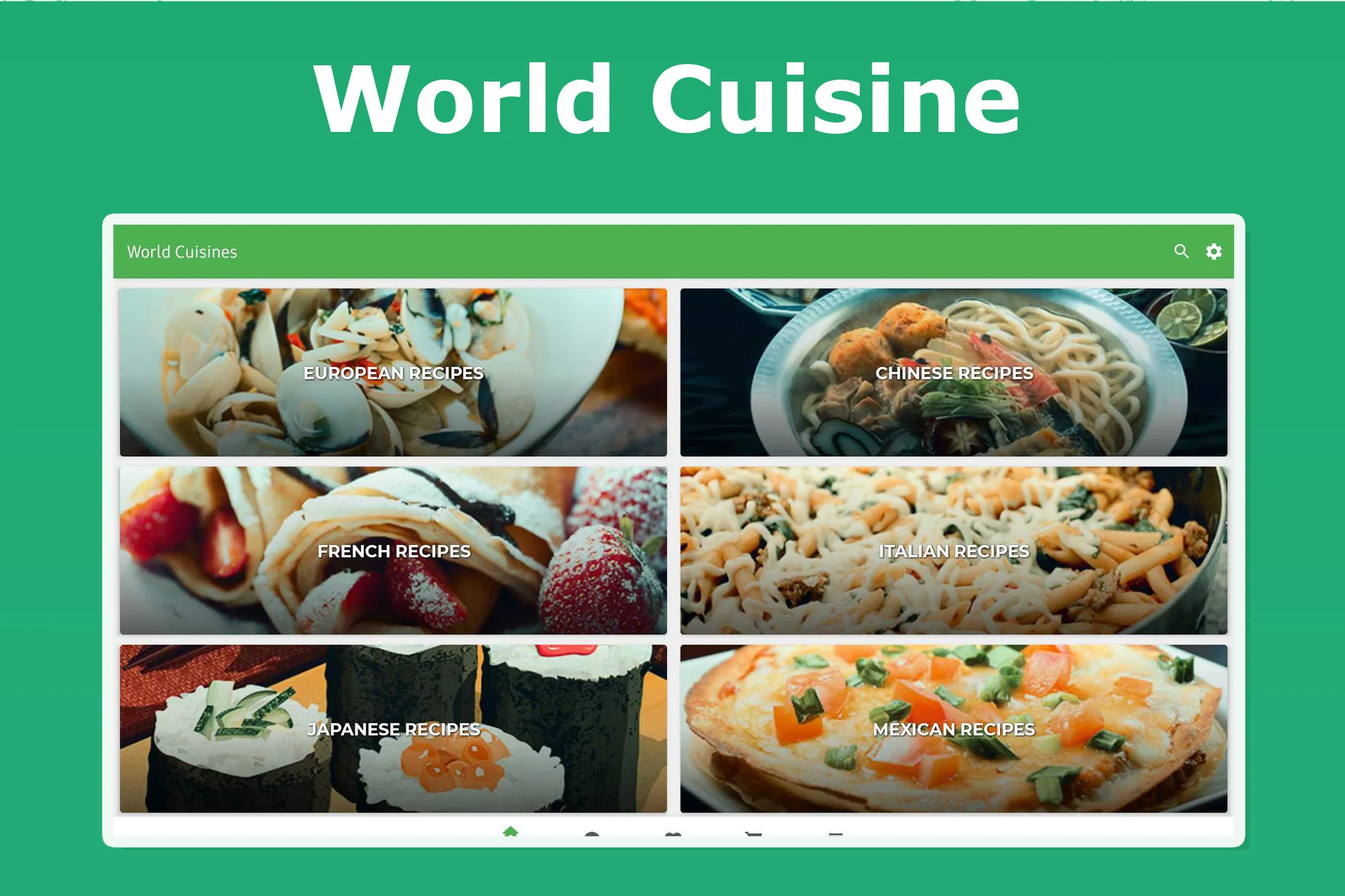 All Recipes : World Cuisines | Indus Appstore | Screenshot