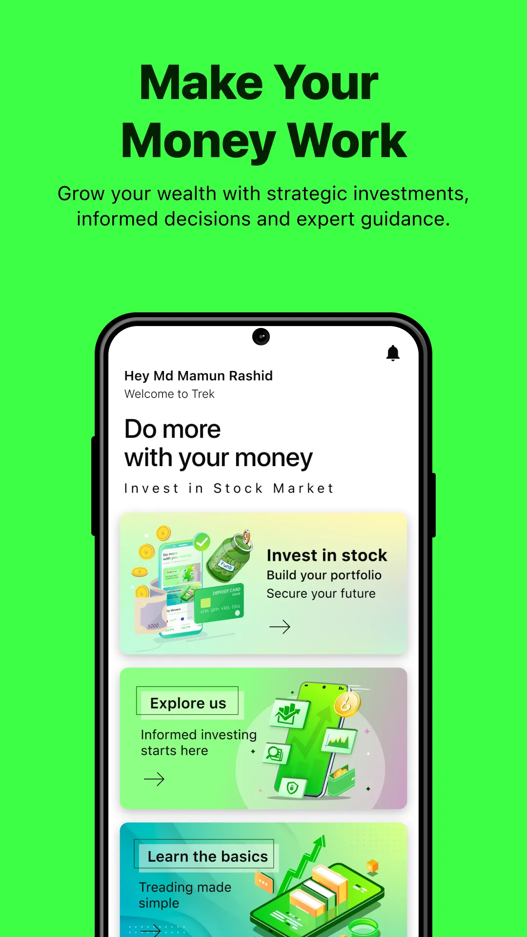 Trek: Learn. Invest. Grow. | Indus Appstore | Screenshot