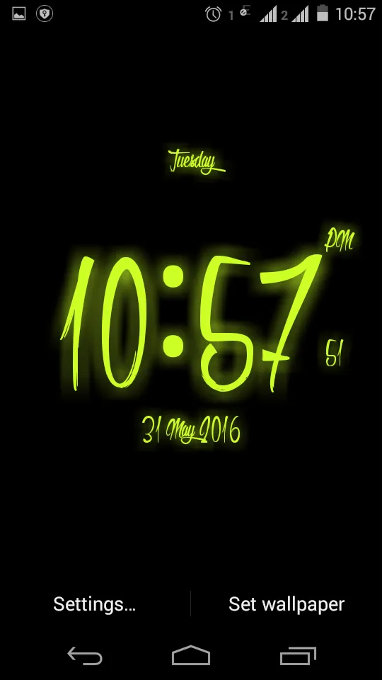 Brush Digital clock LWP | Indus Appstore | Screenshot