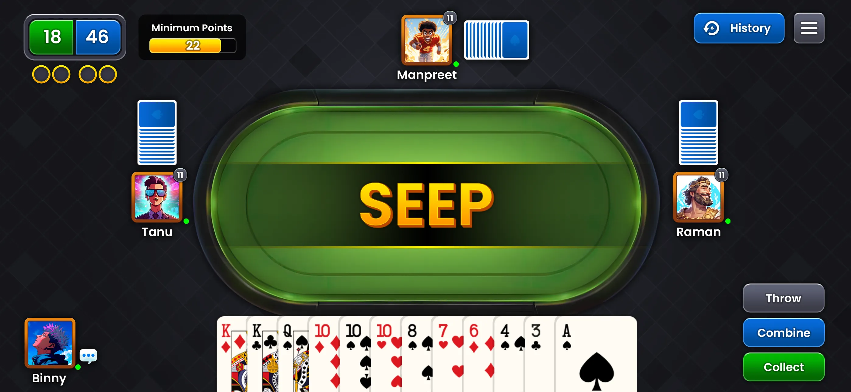Seep King - Online Card Game | Indus Appstore | Screenshot