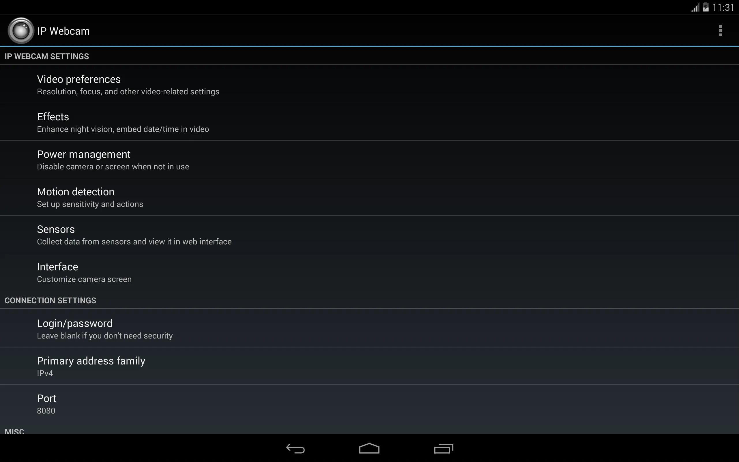 IP Webcam | Indus Appstore | Screenshot