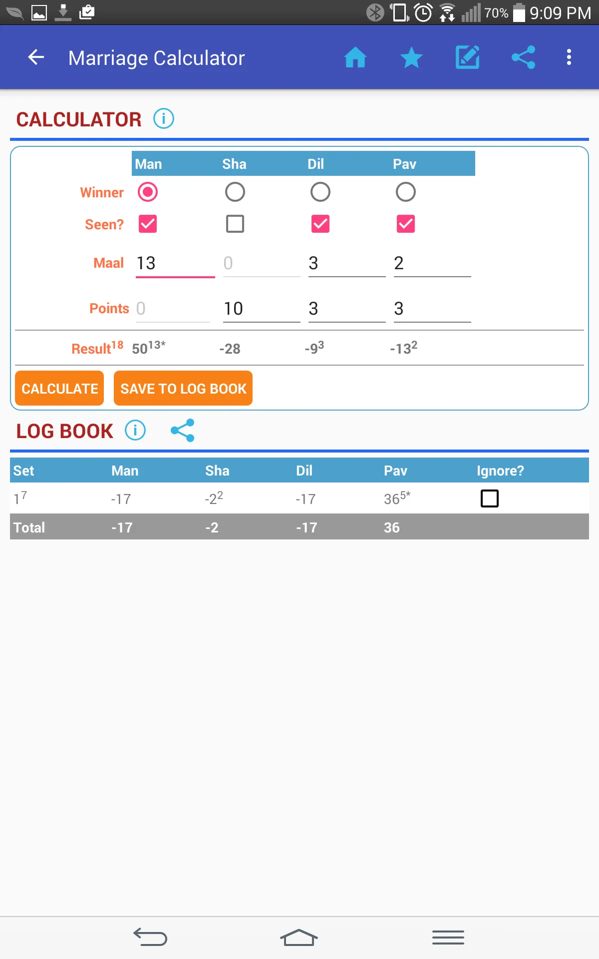 Marriage Taas Calculator | Indus Appstore | Screenshot