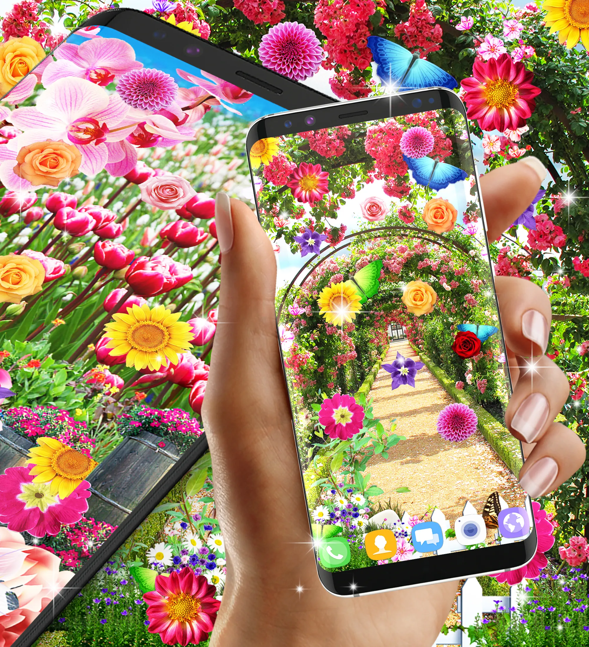 Flower garden live wallpaper | Indus Appstore | Screenshot