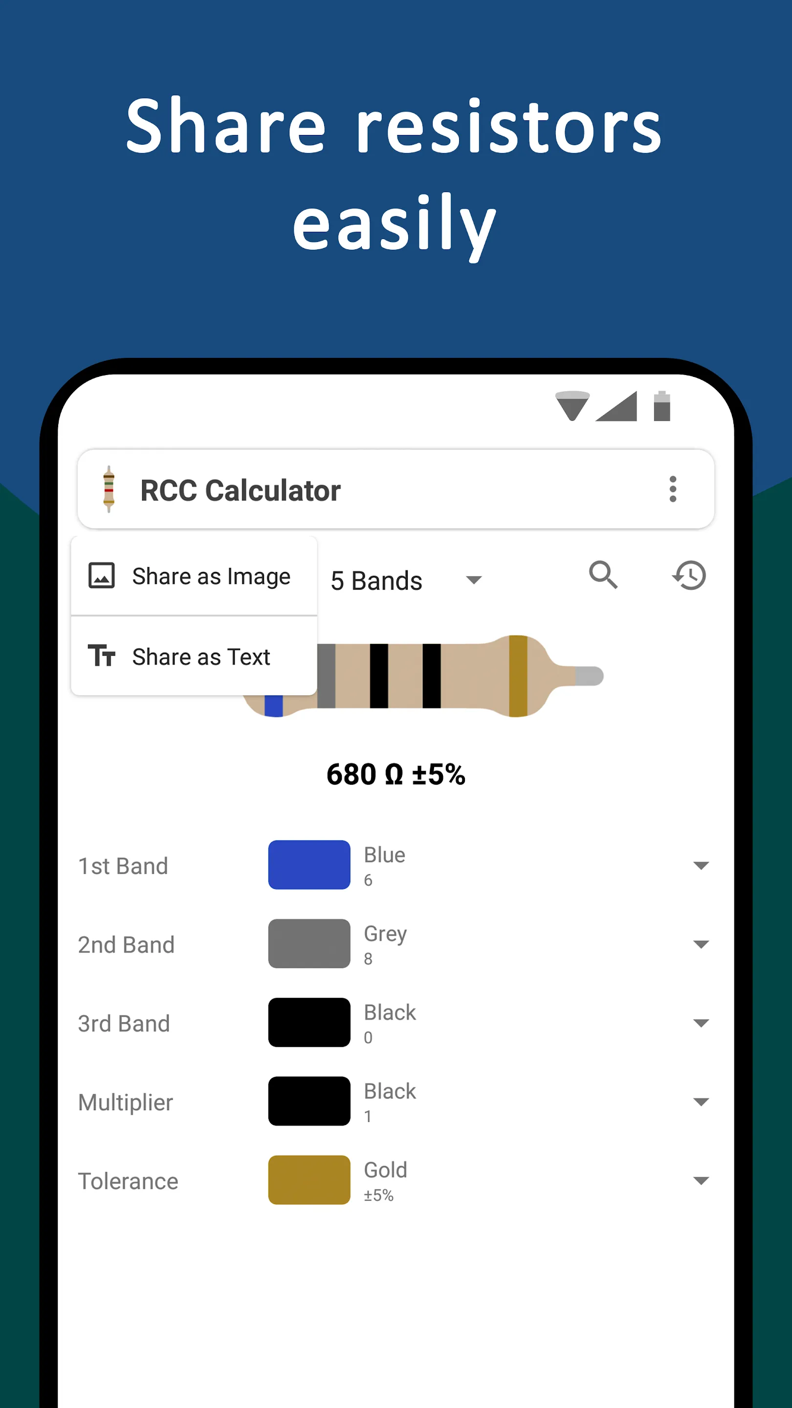 Resistor Color Code Calculator | Indus Appstore | Screenshot