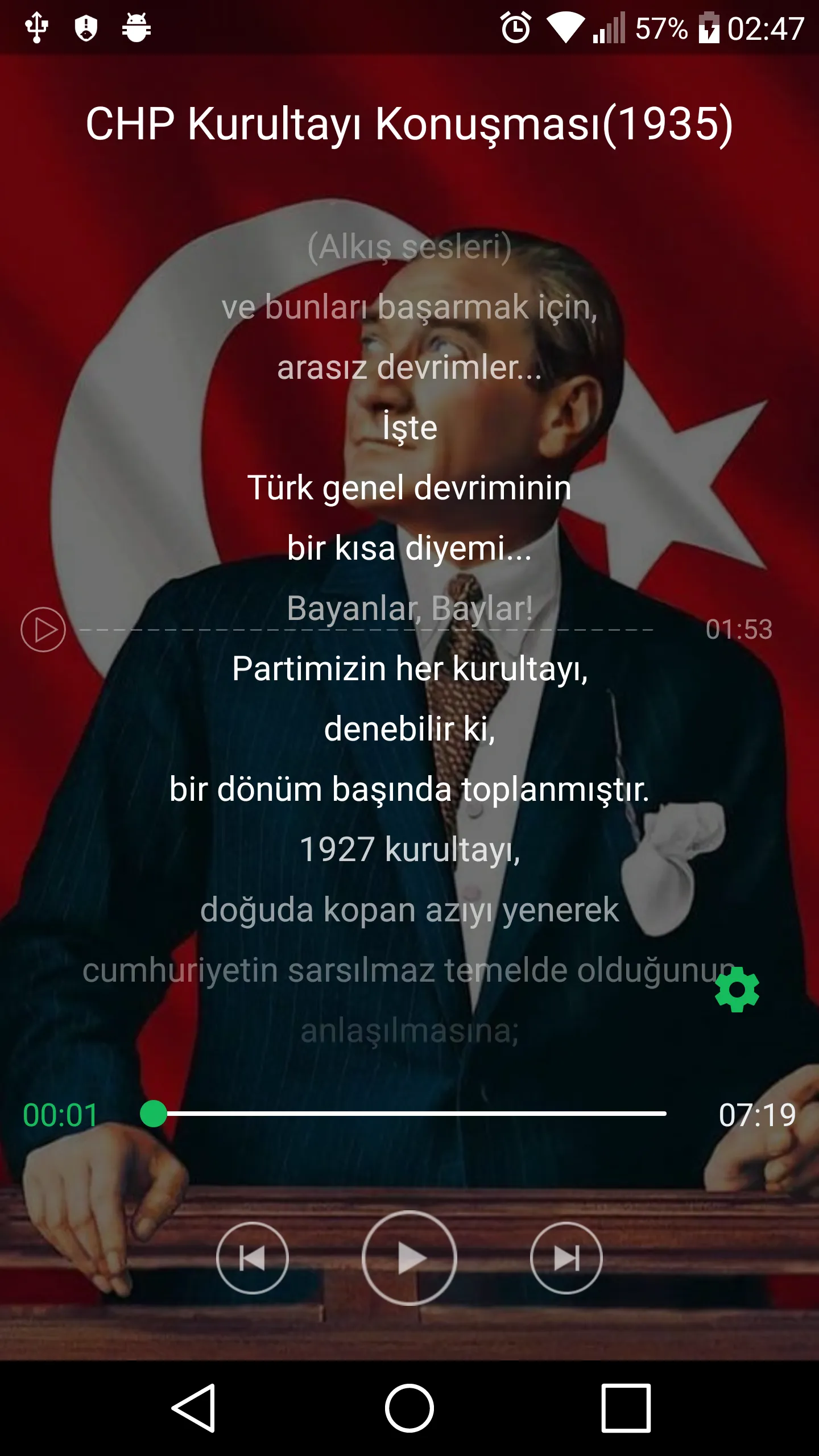 Atatürk'ün Ses Kayıtları | Indus Appstore | Screenshot