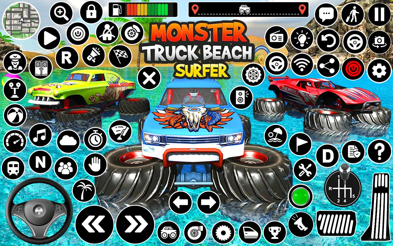 Monster Truck Water Surfing 3D | Indus Appstore | Screenshot