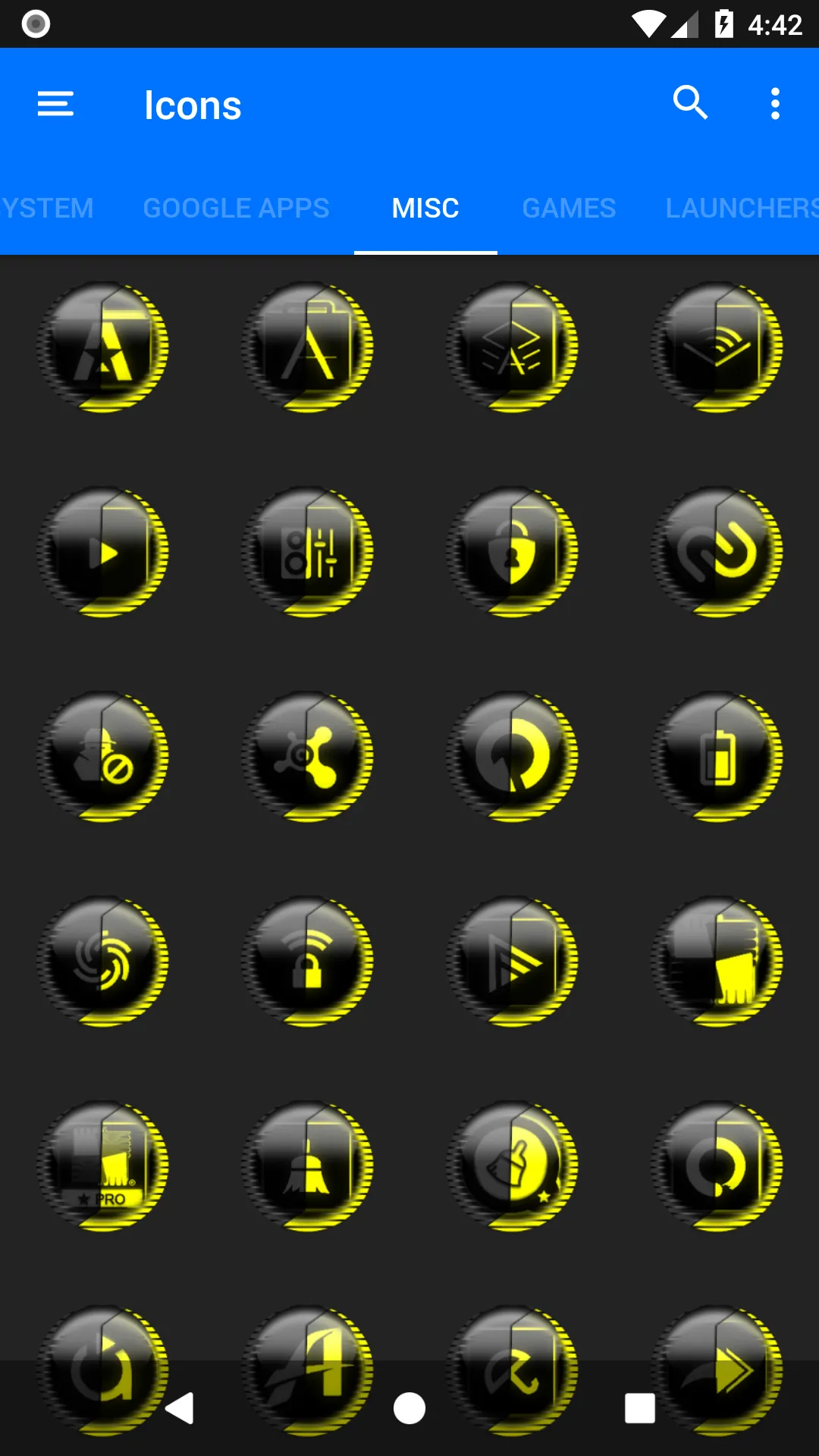 Yellow Icon Pack Style 8 | Indus Appstore | Screenshot