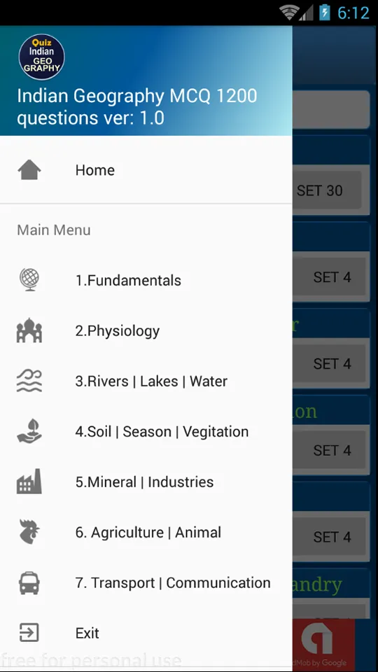 Indian Geography Quiz 1250 MCQ | Indus Appstore | Screenshot