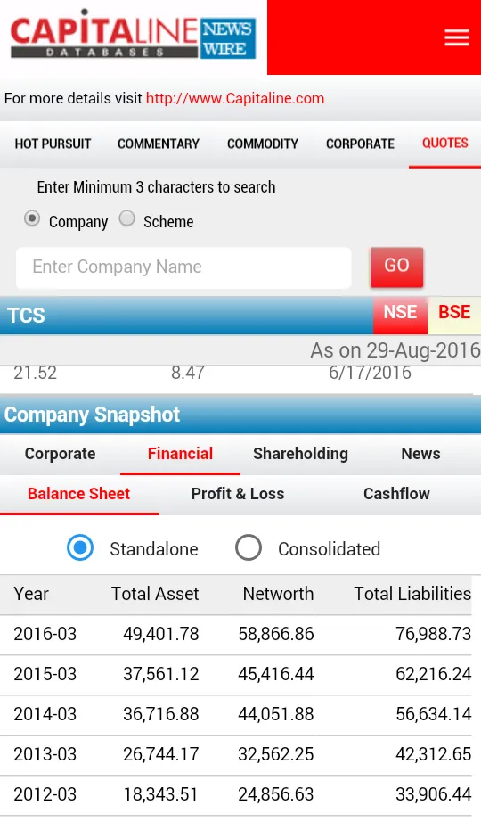 Capitaline Newswire - Capital  | Indus Appstore | Screenshot