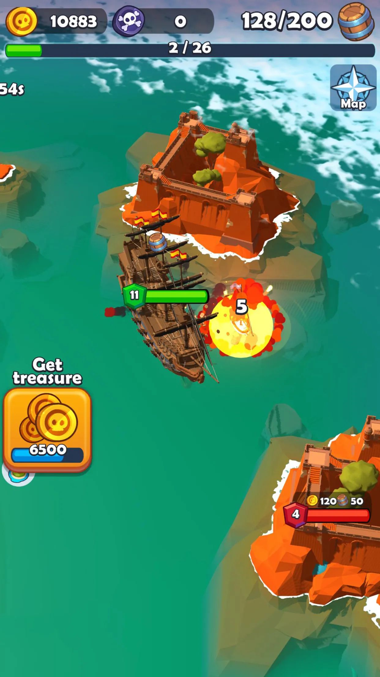 Pirate Raid - Caribbean Battle | Indus Appstore | Screenshot