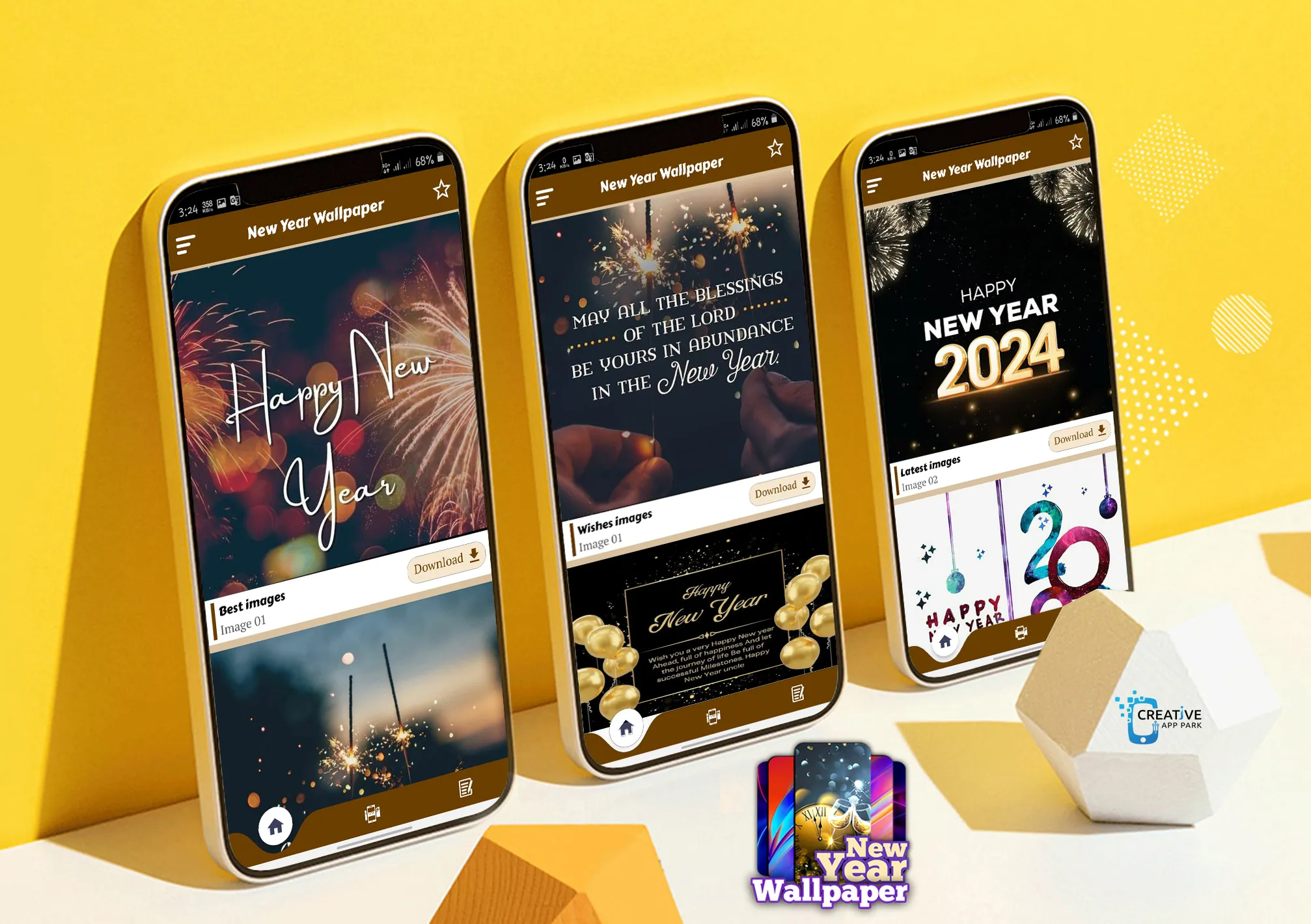 Happy new year wallpaper 2024 | Indus Appstore | Screenshot