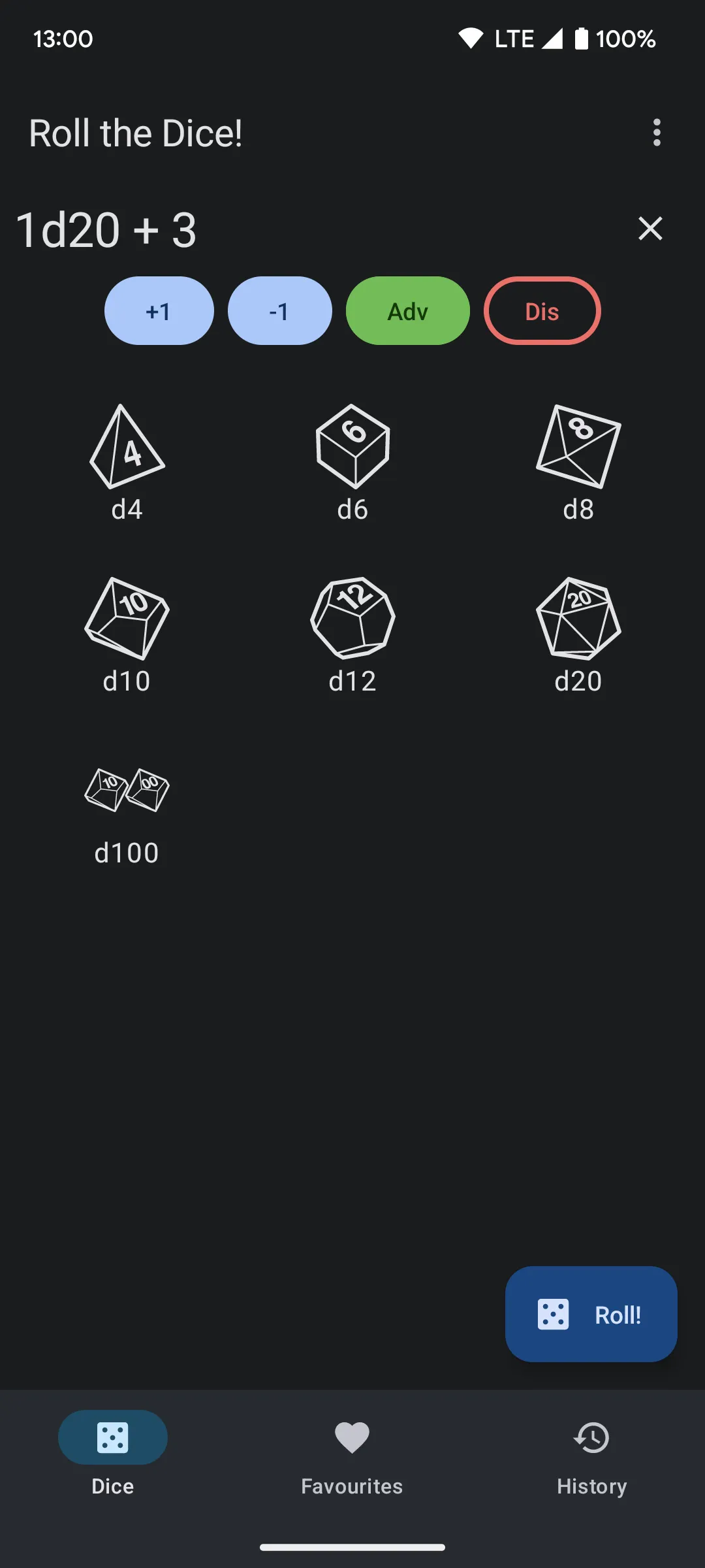 Roll the Dice! RPG Dice Roller | Indus Appstore | Screenshot