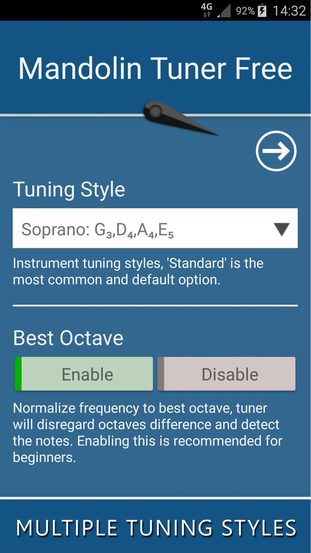 Mandolin Tuner: Fast & Precise | Indus Appstore | Screenshot