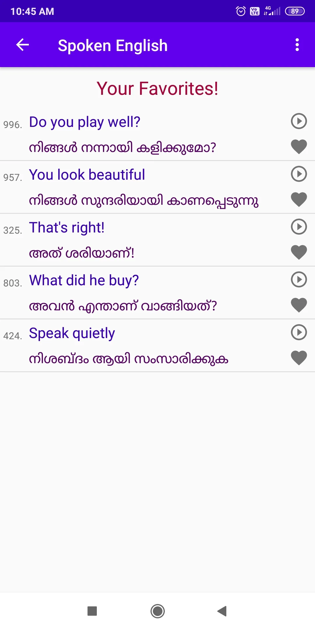 Spoken English via Malayalam | Indus Appstore | Screenshot