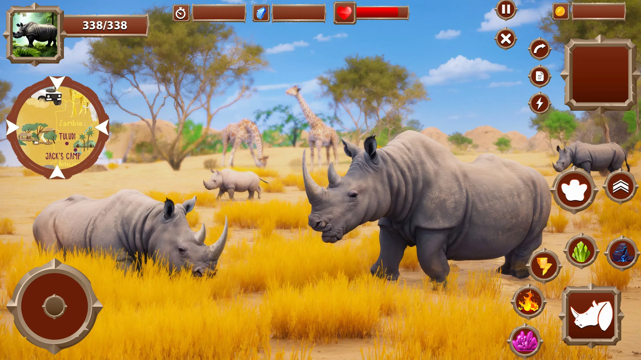 Virtual Wild Rhino Family Sim | Indus Appstore | Screenshot