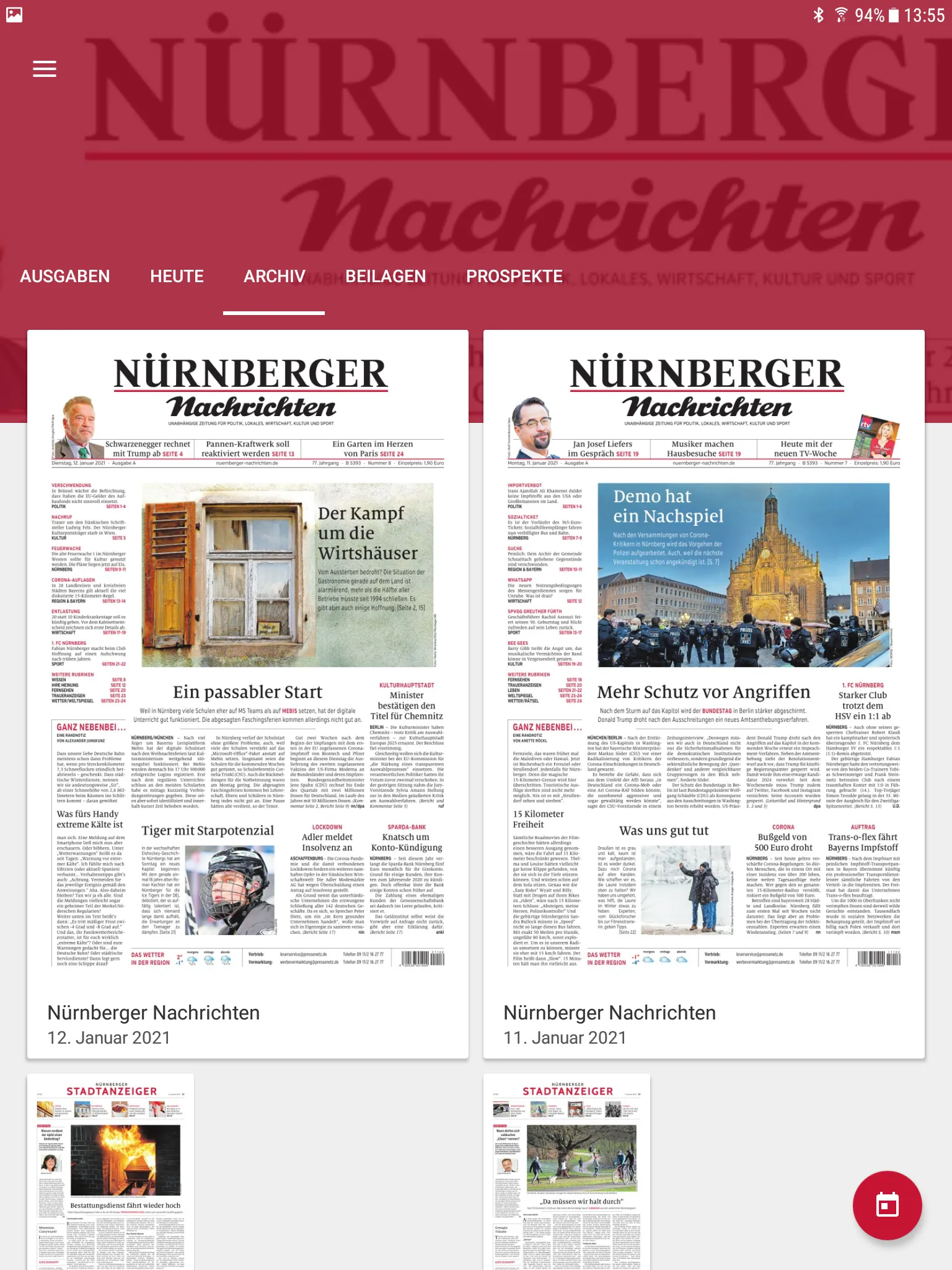 Nürnberger Nachrichten E-Paper | Indus Appstore | Screenshot