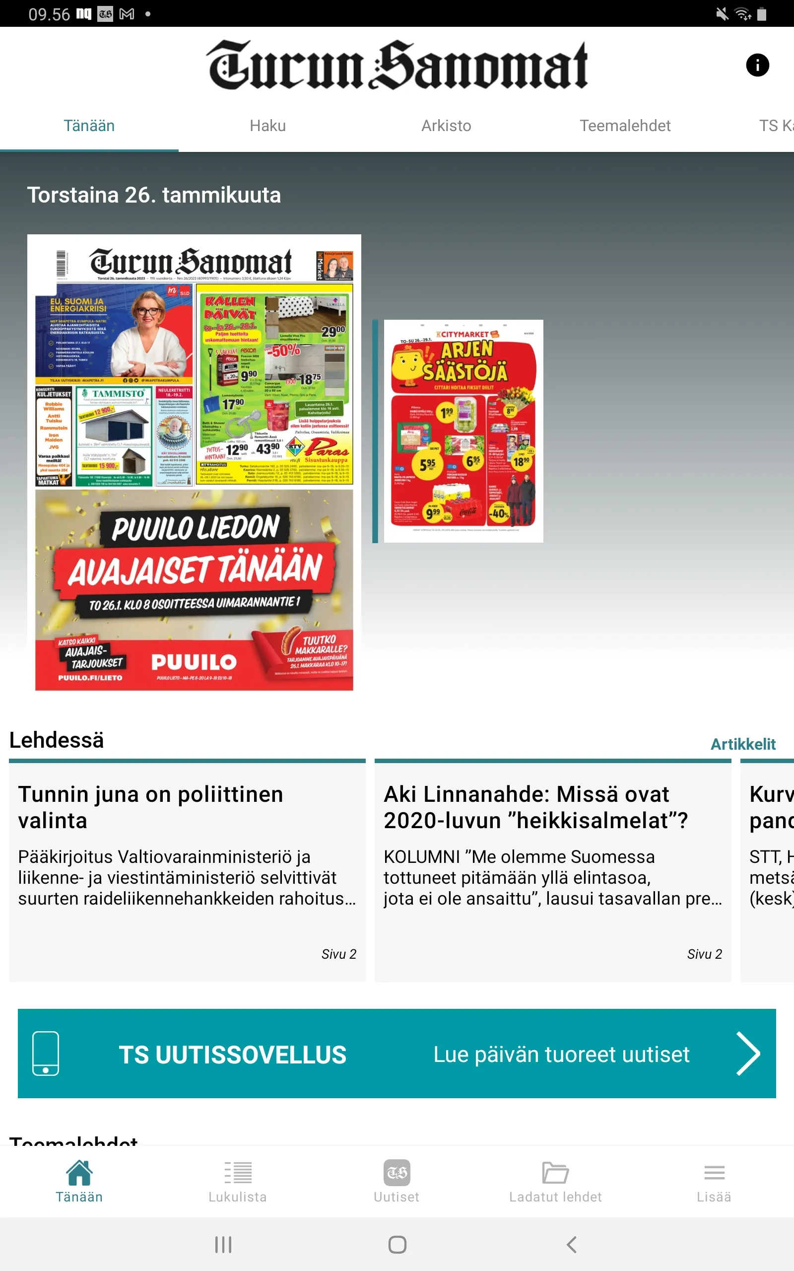 Turun Sanomat näköislehti | Indus Appstore | Screenshot