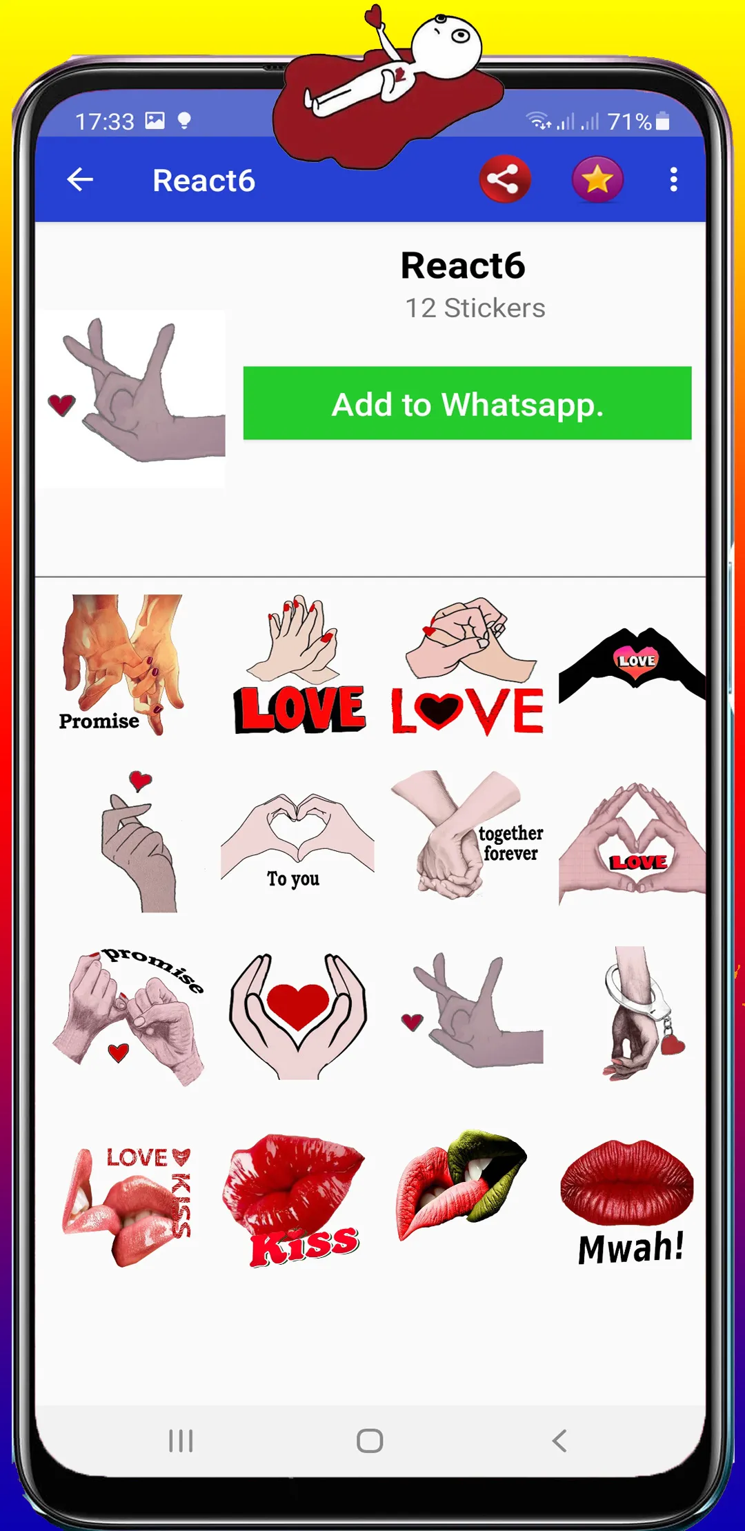 Love Stickers For WhatsApp | Indus Appstore | Screenshot