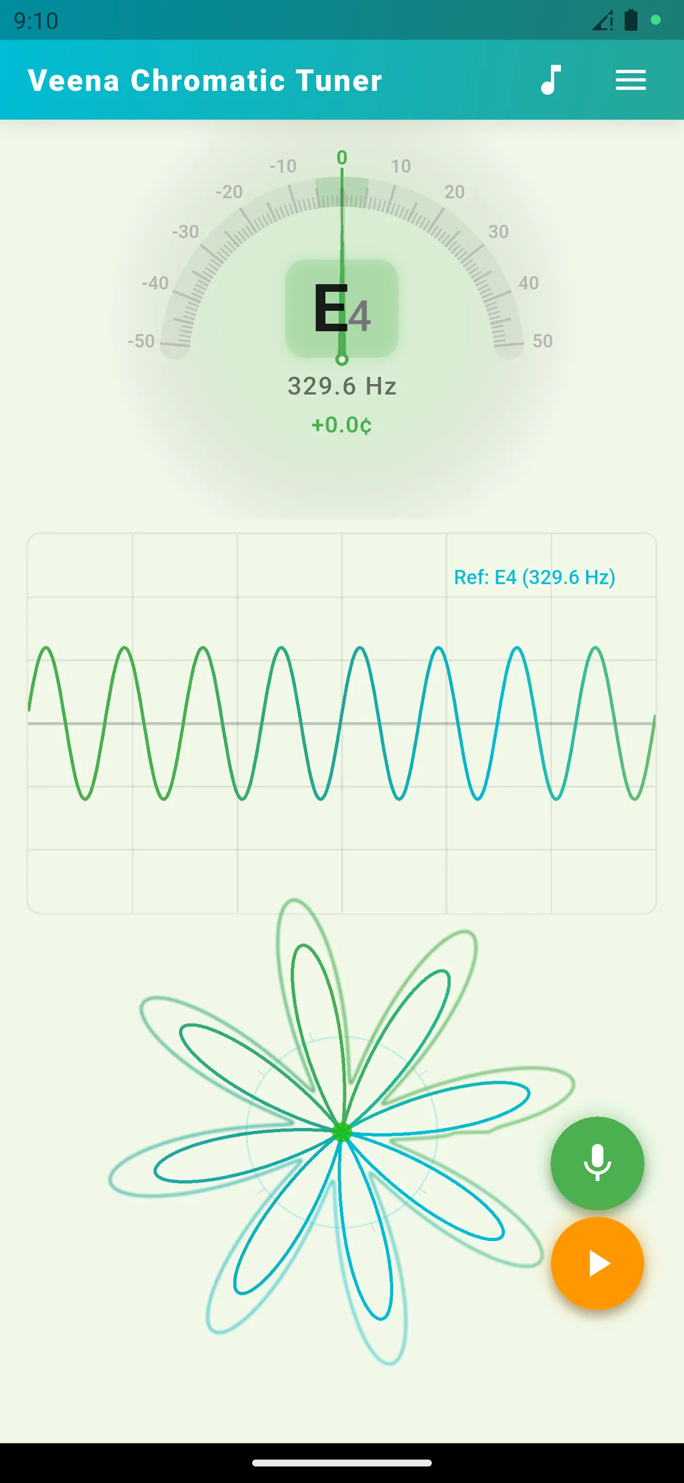 Veena Chromatic Tuner | Indus Appstore | Screenshot