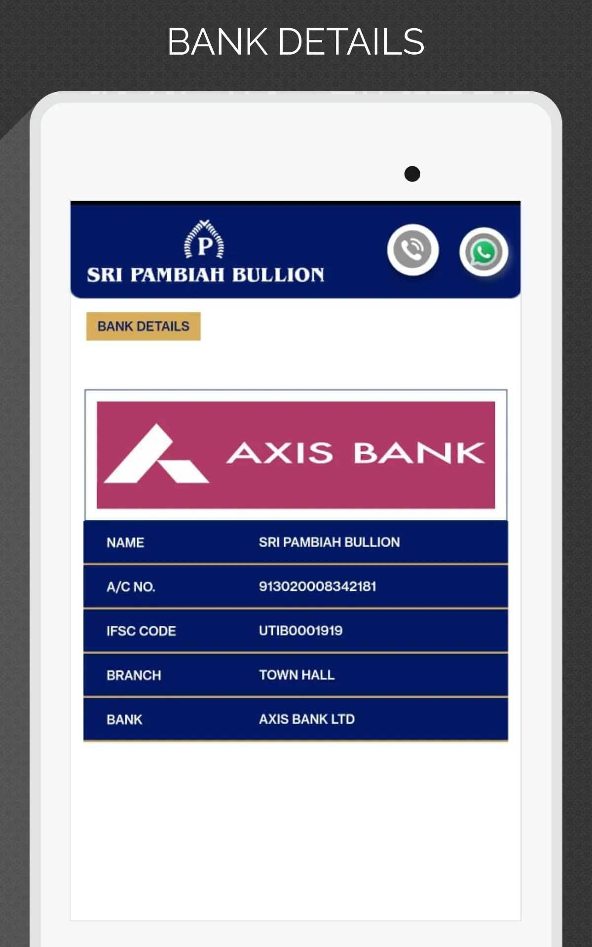 Sri Pambiah Bullion | Indus Appstore | Screenshot