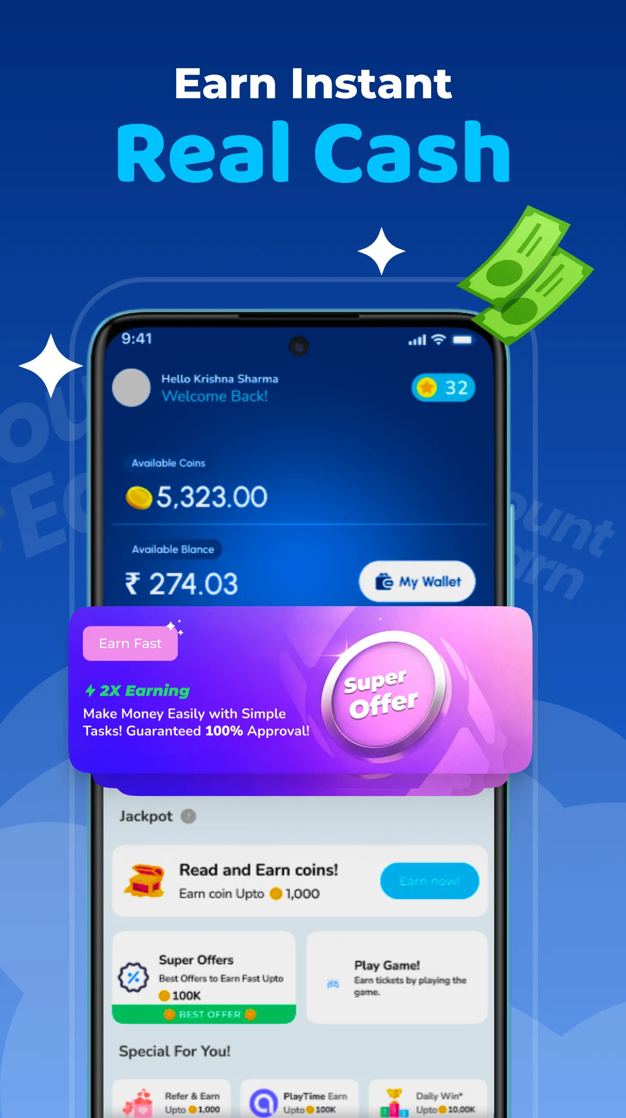 Count & Earn - Cash Rewards | Indus Appstore | Screenshot