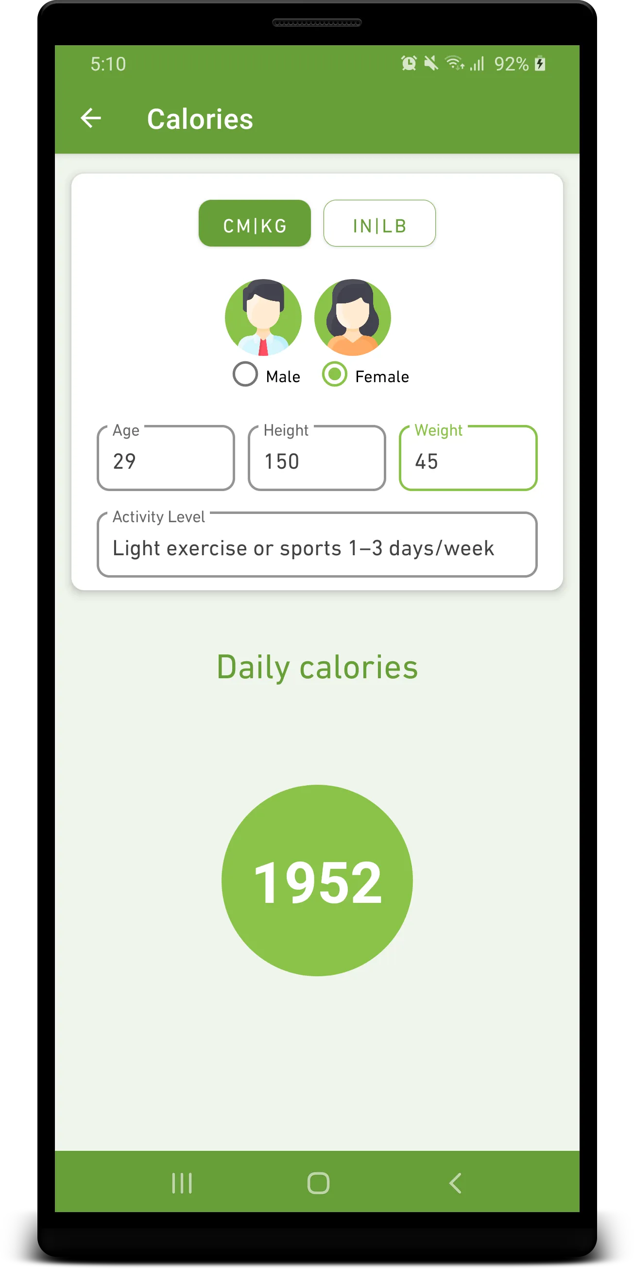 Ideal Weight Calculators | Indus Appstore | Screenshot