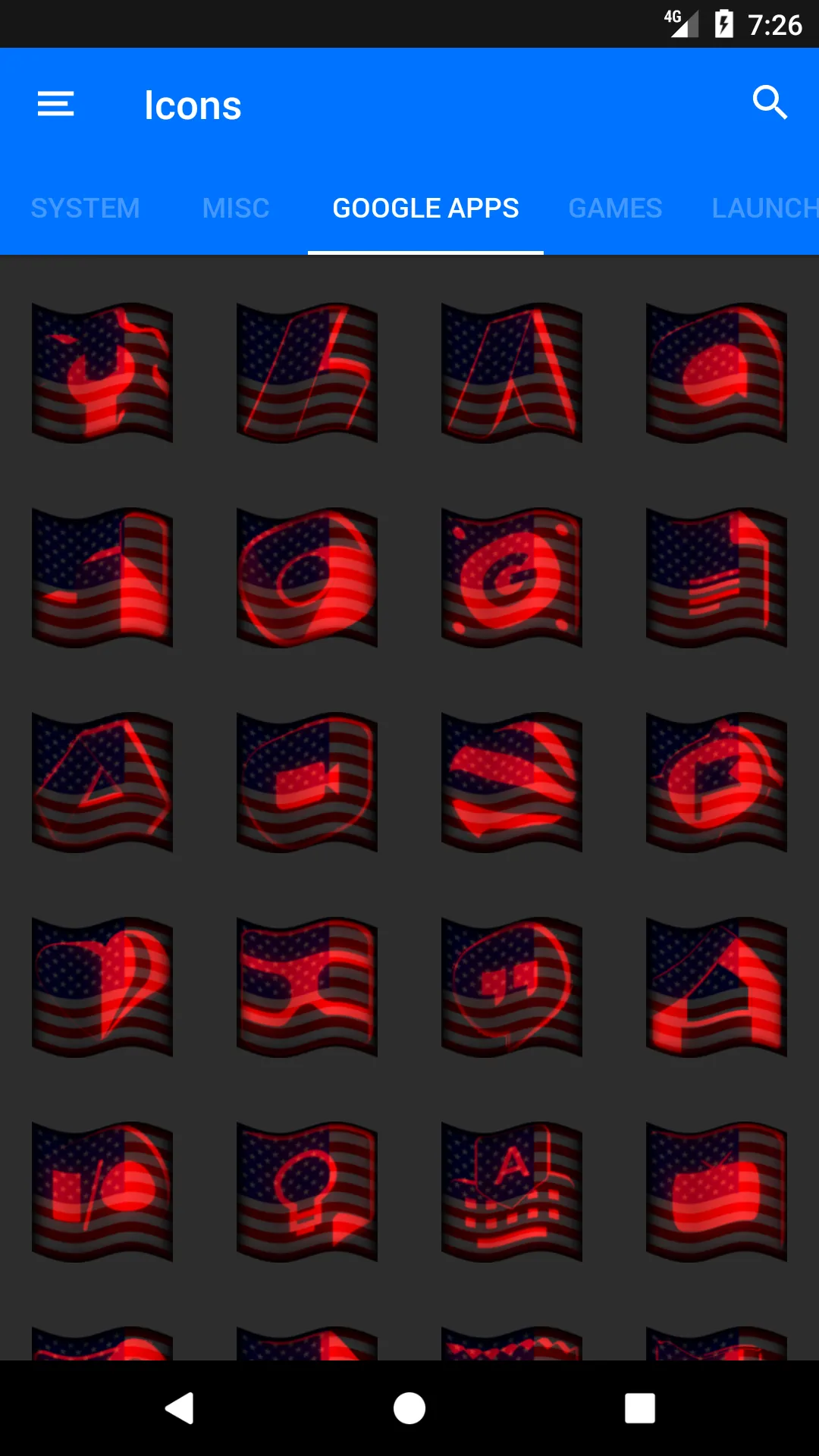 Usa Flag Red Icon Pack | Indus Appstore | Screenshot