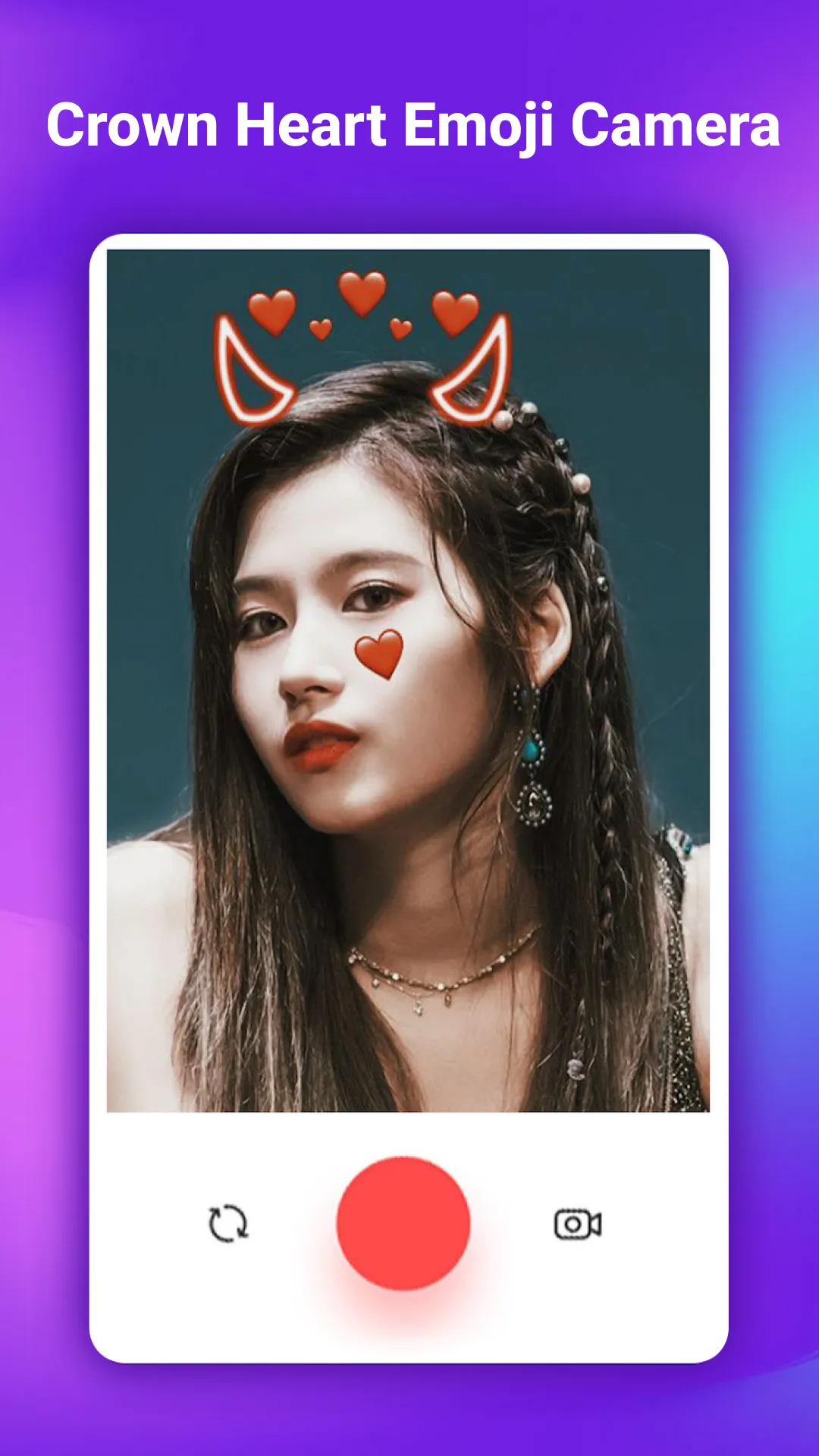 Crown Heart Emoji Camera | Indus Appstore | Screenshot