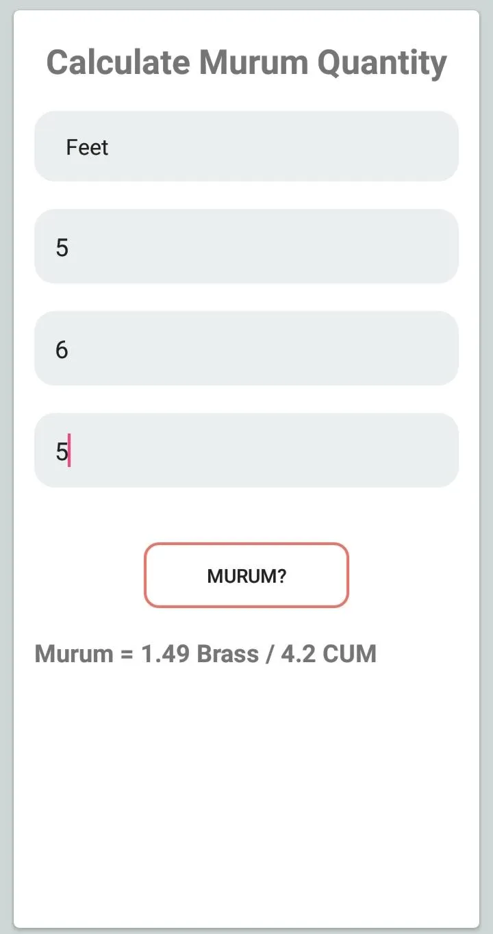 Construction Material Calculat | Indus Appstore | Screenshot