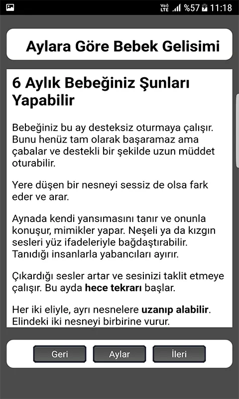 Ay Ay Bebek Gelişimi Büyümesi | Indus Appstore | Screenshot