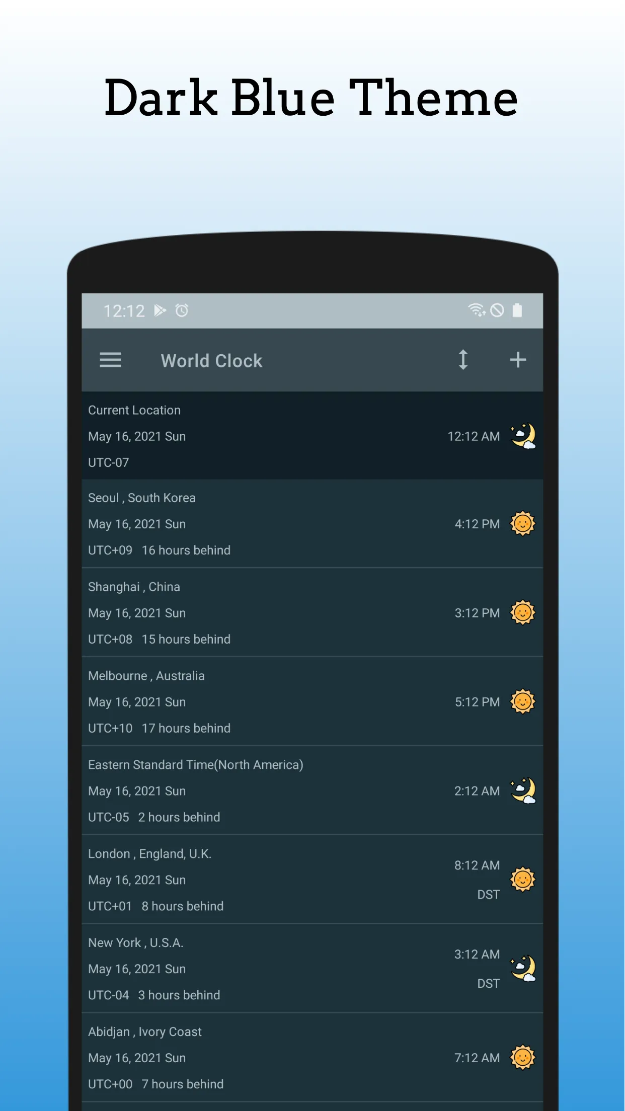 World Clock - TimeZone Widget | Indus Appstore | Screenshot