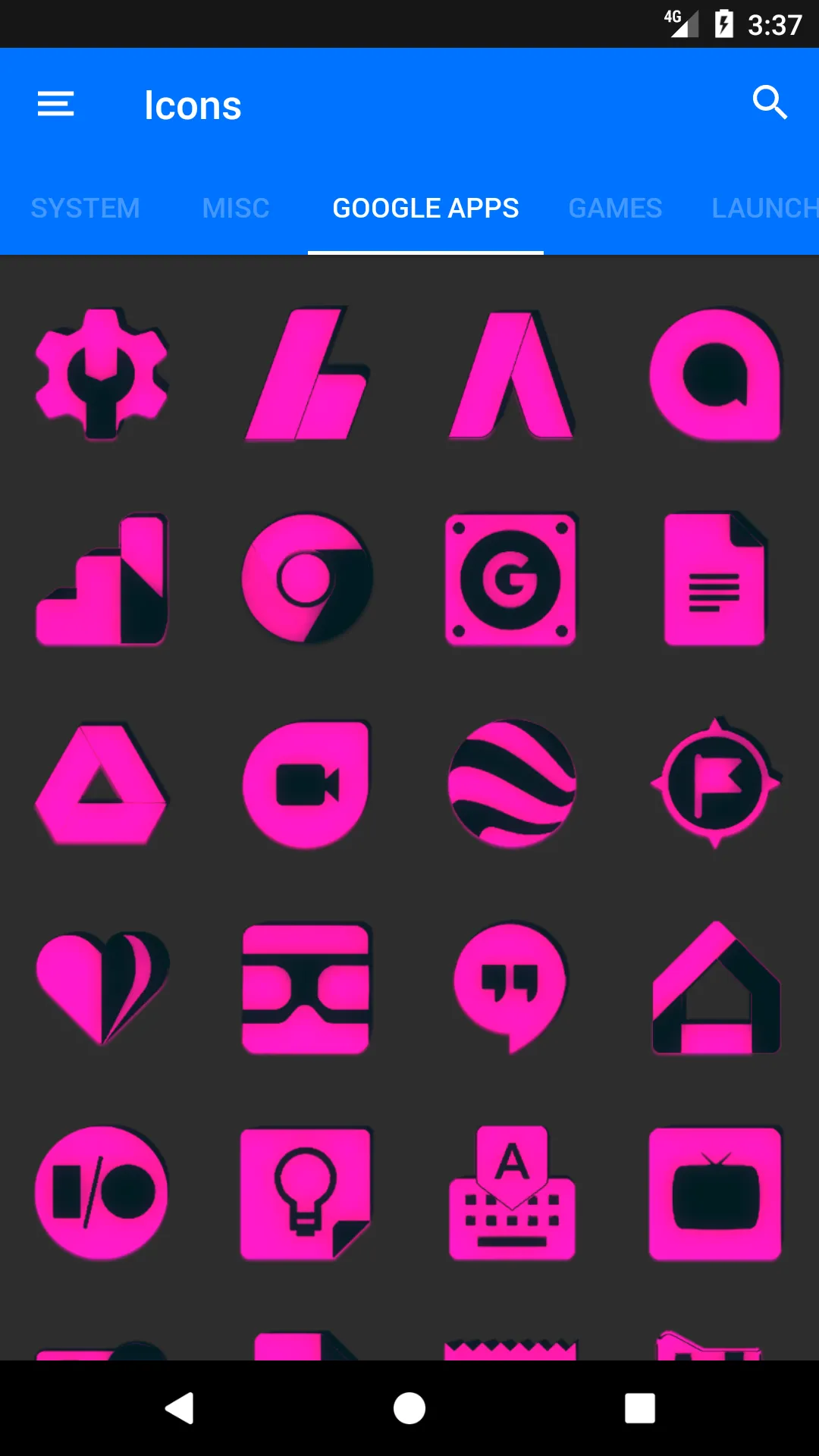 Pink and Black Icon Pack | Indus Appstore | Screenshot