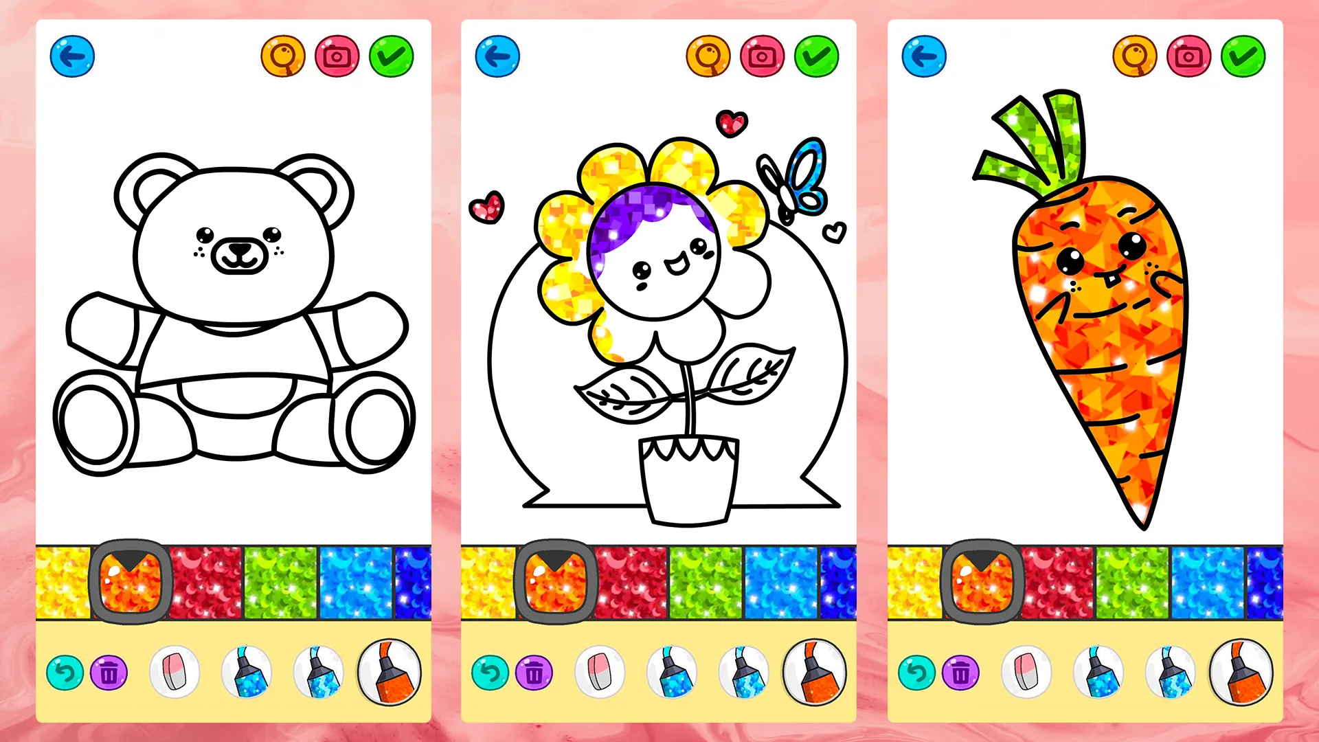 Kawaii Glitter Coloring Book | Indus Appstore | Screenshot