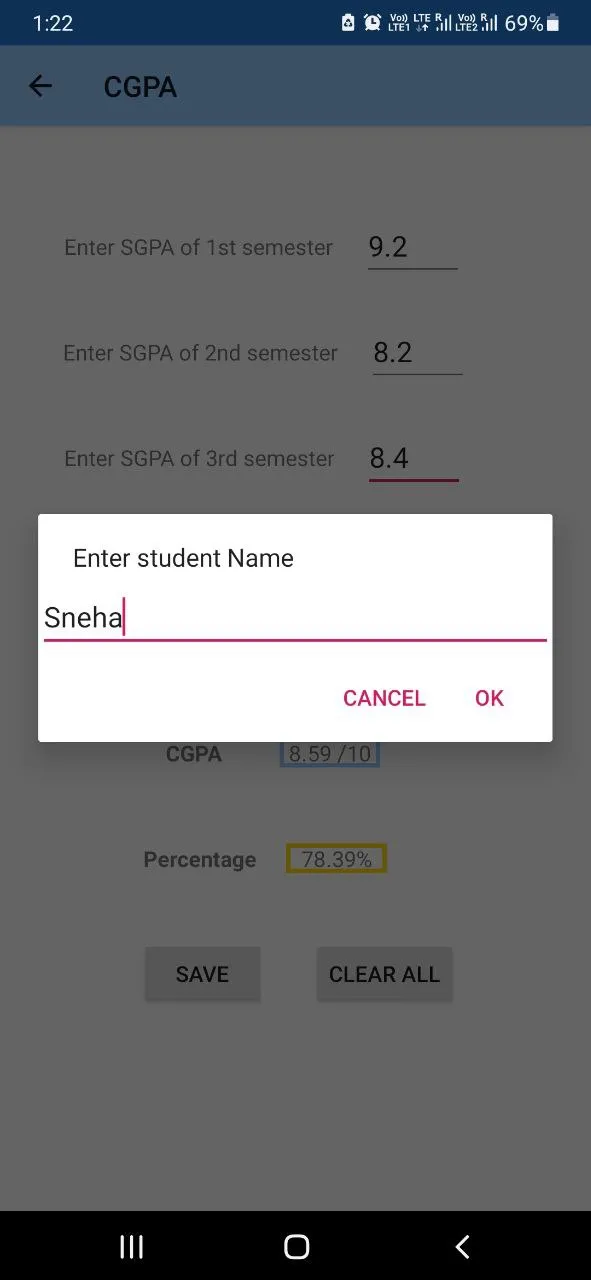 VTU SGPA and CGPA Calculator | Indus Appstore | Screenshot