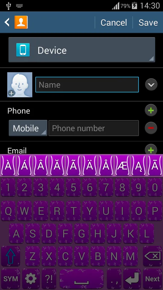 Purple Keyboard | Indus Appstore | Screenshot