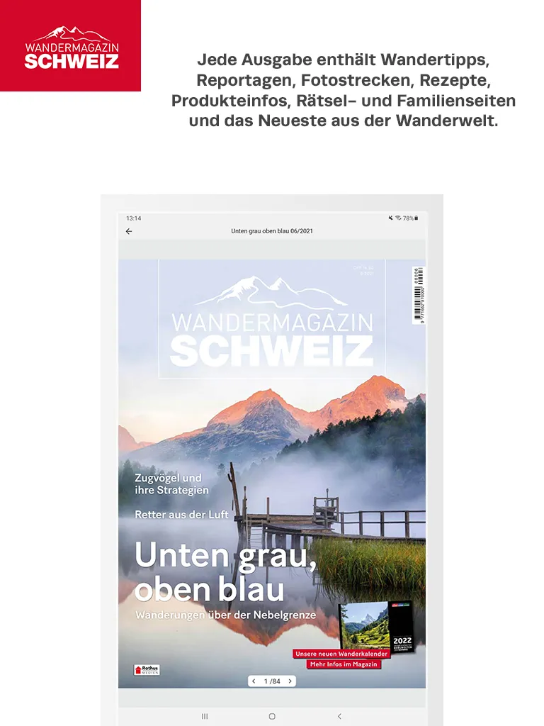 Wandermagazin SCHWEIZ | Indus Appstore | Screenshot