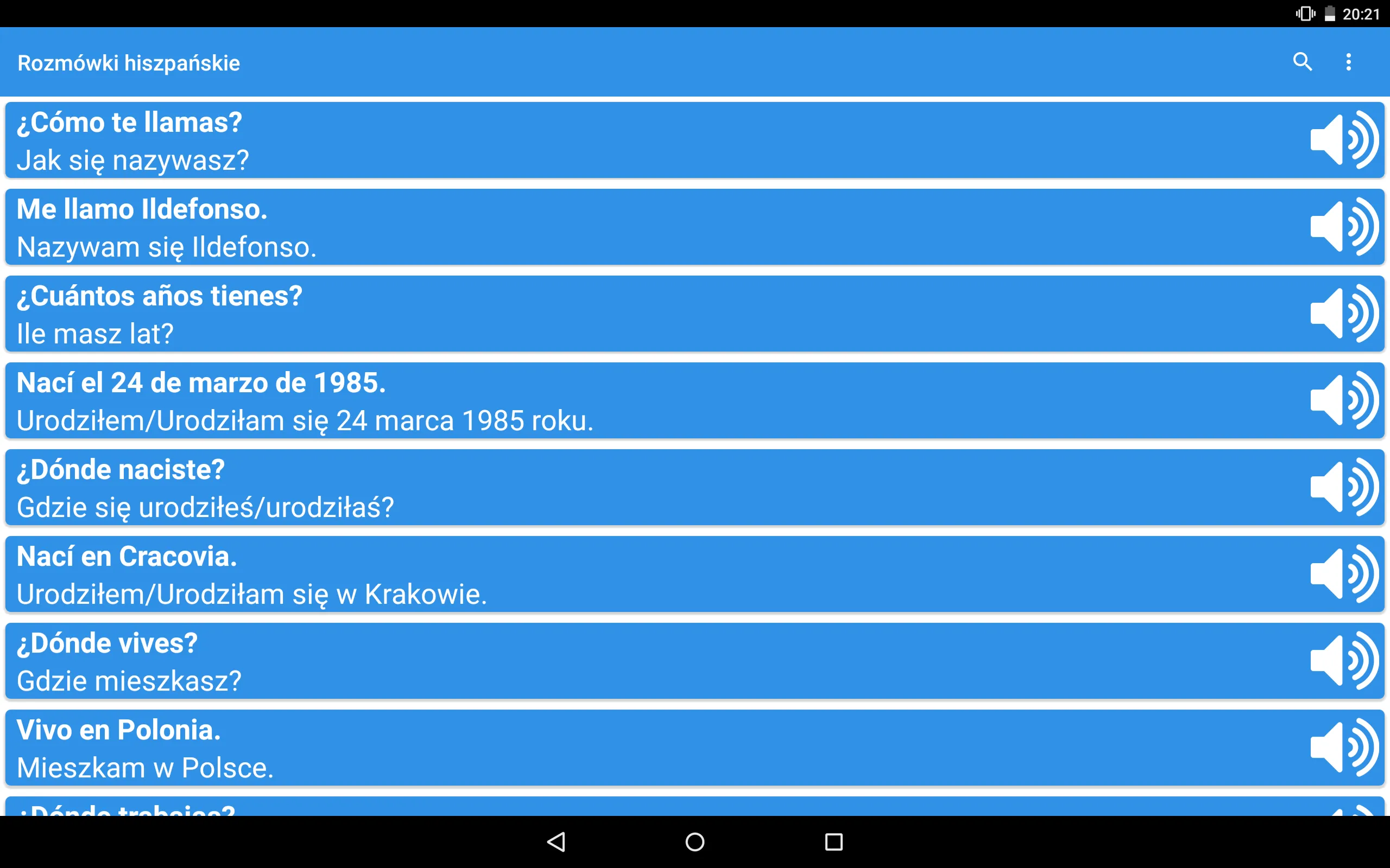 Rozmówki Polsko-Hiszpańskie | Indus Appstore | Screenshot