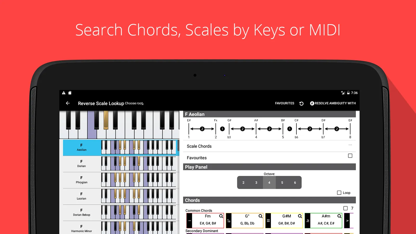 Piano Chord, Scale, Progressio | Indus Appstore | Screenshot