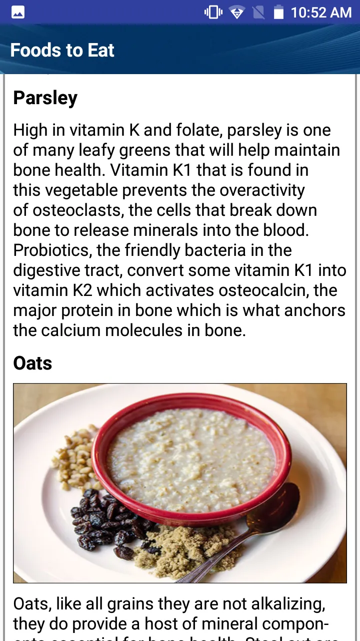 Osteoporosis Weak Bones Diet | Indus Appstore | Screenshot