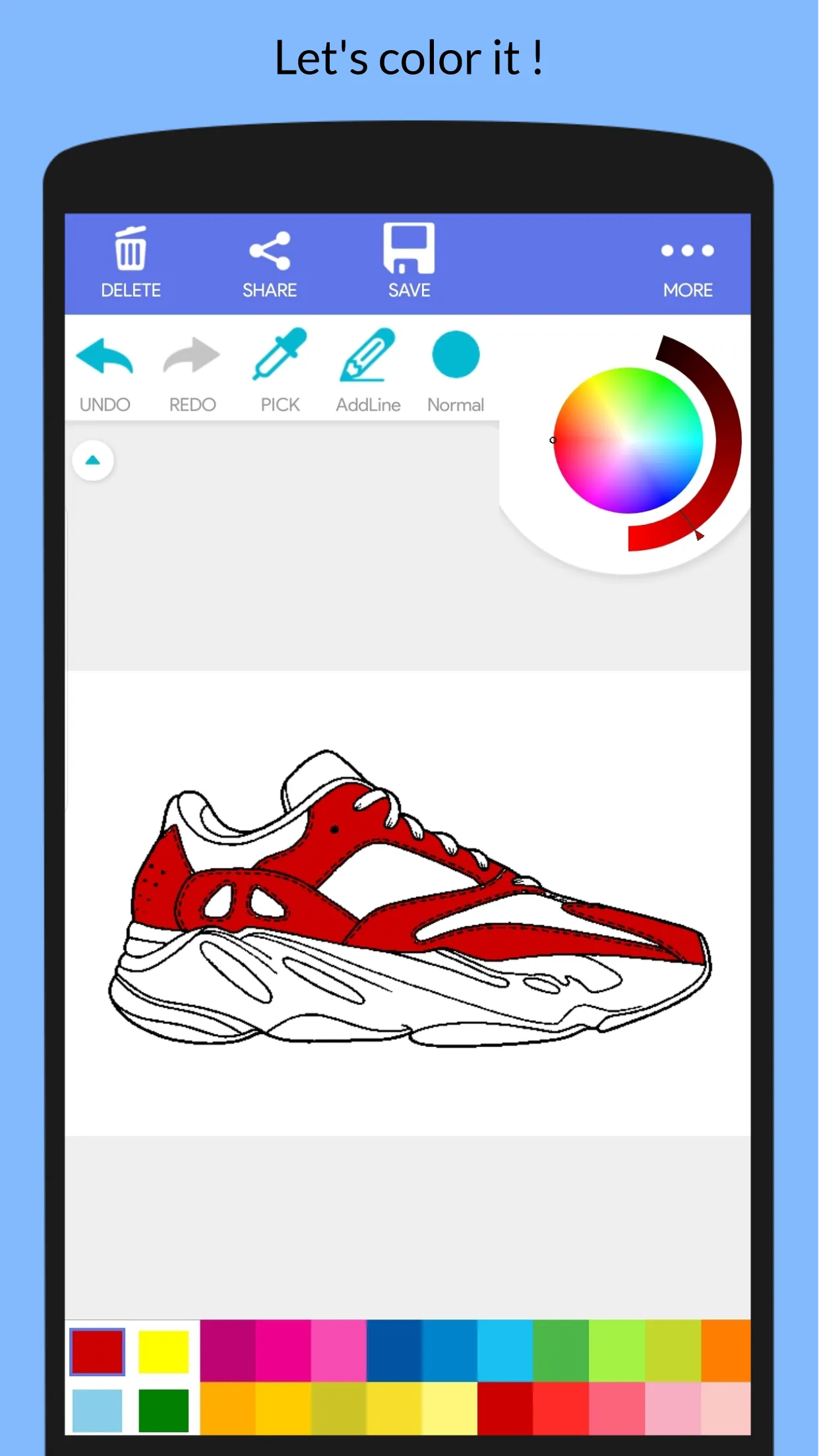 Cool Sneakers Coloring Book | Indus Appstore | Screenshot