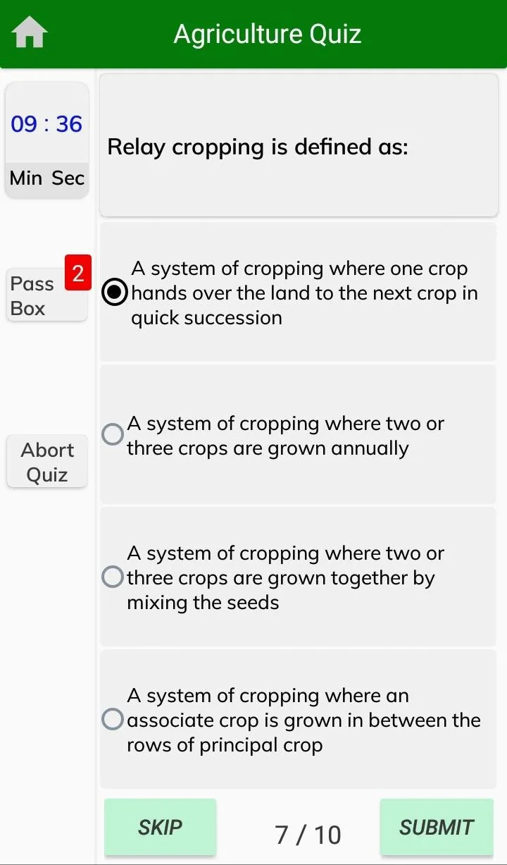 Agriculture Solved MCQs | Indus Appstore | Screenshot