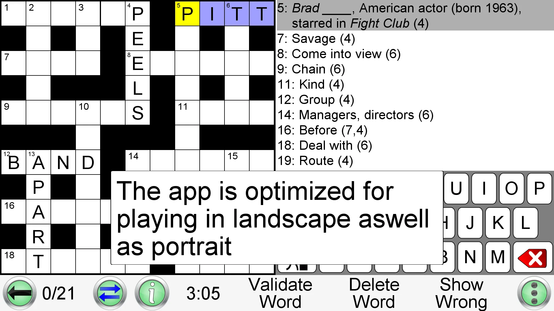 Crossword Unlimited | Indus Appstore | Screenshot