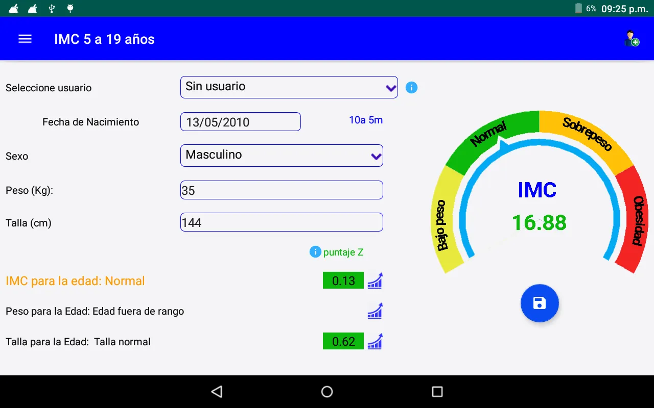 BMI calculator 5-19 years | Indus Appstore | Screenshot