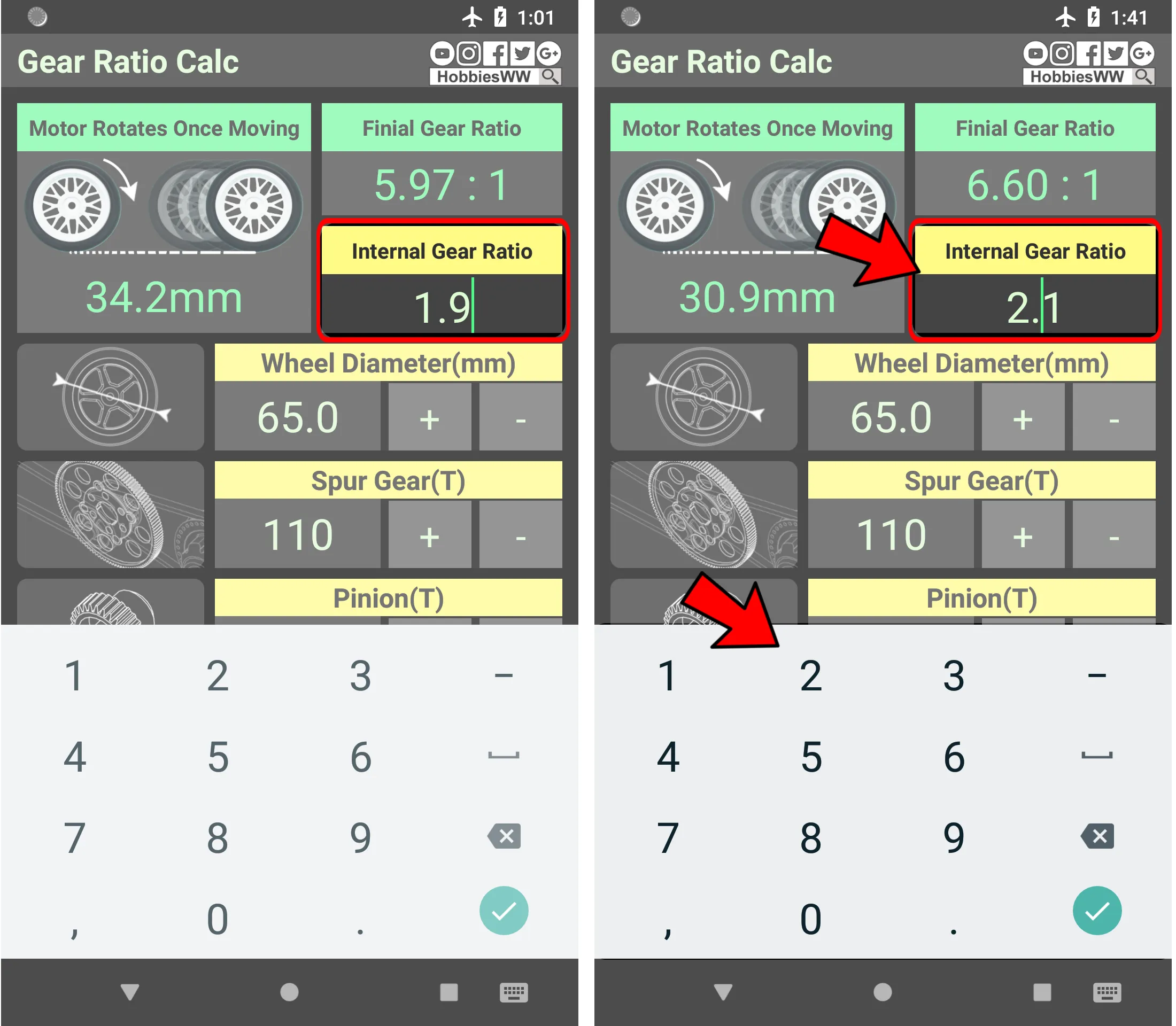 RC Gear Ratio Calculator 齒比計算機 | Indus Appstore | Screenshot