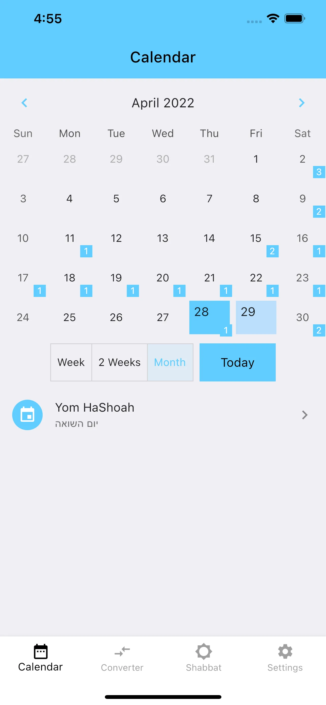 Jewish Calendar Dates | Indus Appstore | Screenshot