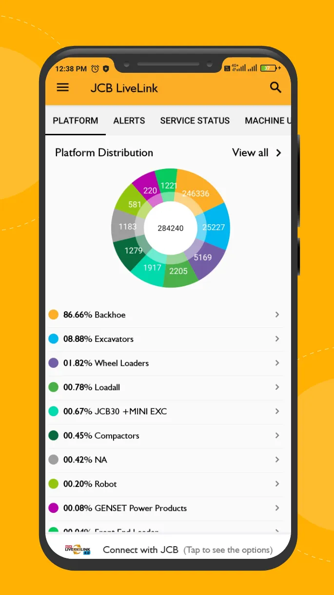 JCB Livelink Mobile App India | Indus Appstore | Screenshot