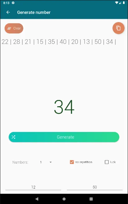 Random Number Generator | Indus Appstore | Screenshot